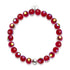 Cornaline arc-en-ciel | Argent sterling 925 | Bracelet en verre à bulles